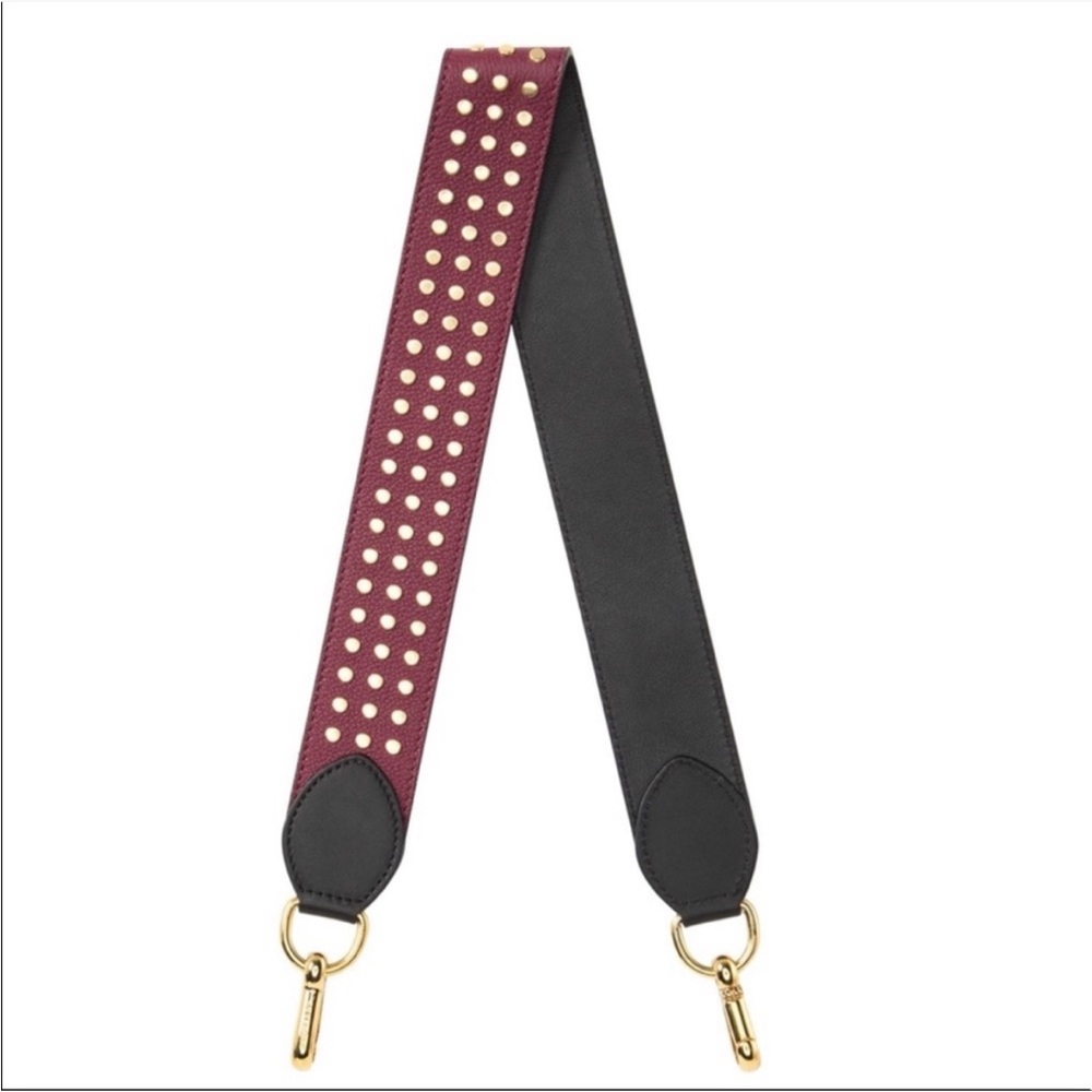 HTF 100% AUTHENTIC Burberry Gold Tone Studded Leather Handbag Shoulder Strap
